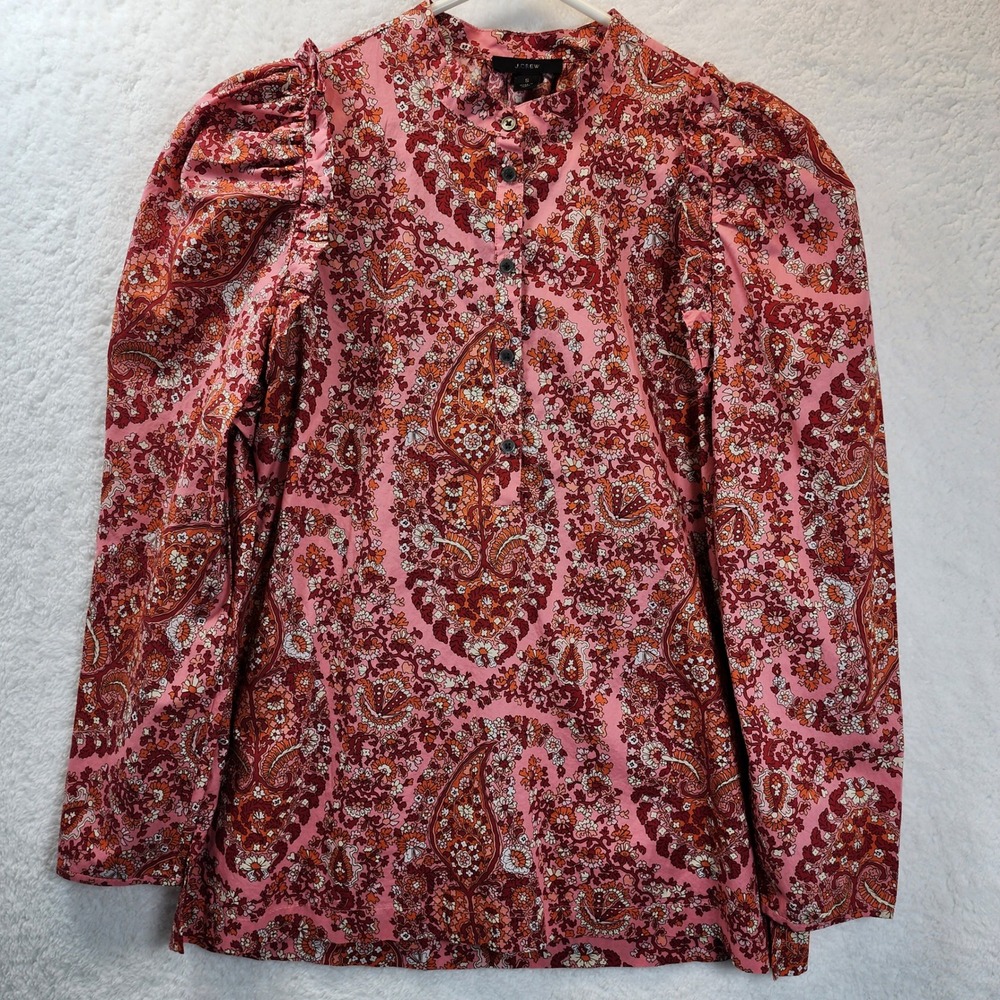 J Crew Reimagined Paisley Cottagecore Top Small Coquette Regency Prairie‎ Floral